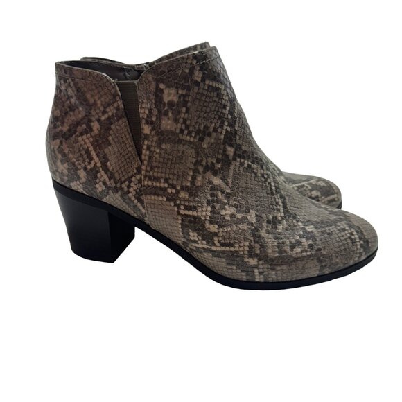 Cloudwalkers Women's Ophelia Snake Print Ankle Booties Size 10W Faux Leather - Picture 5 of 8